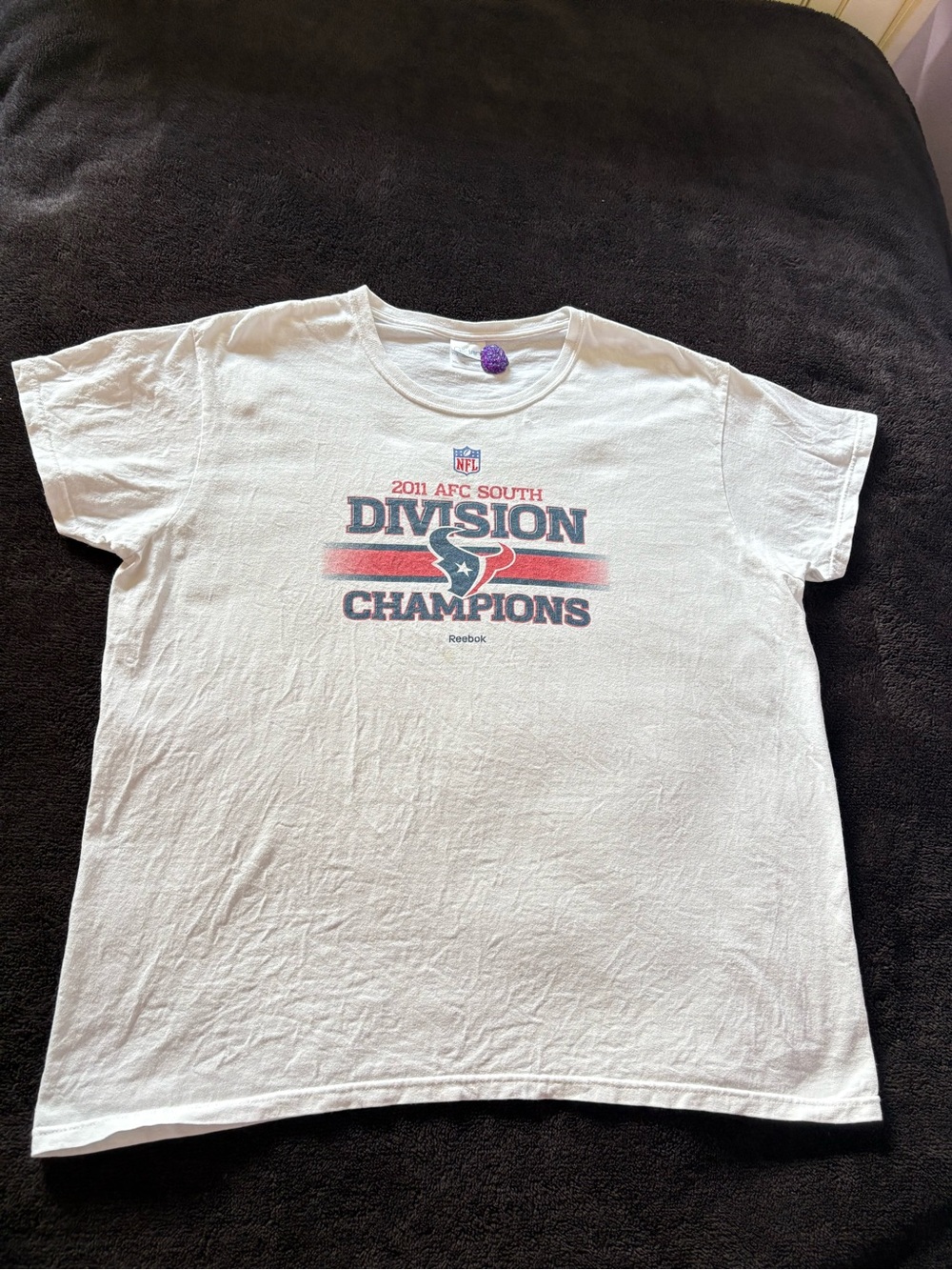 Houston Texans x Reebok 2011 AFC South Division champions tee mens XL